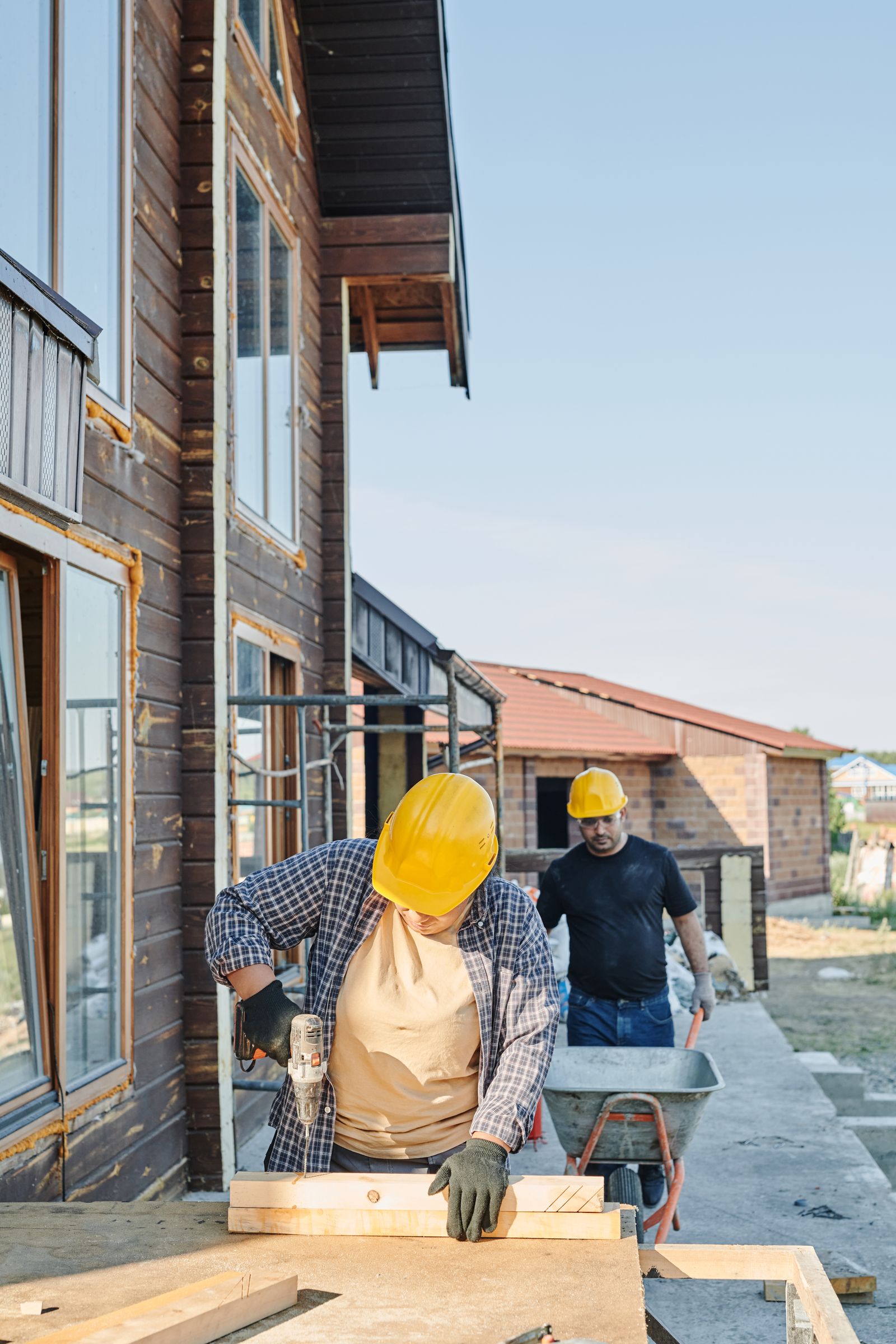 A construction crew on a jobsite